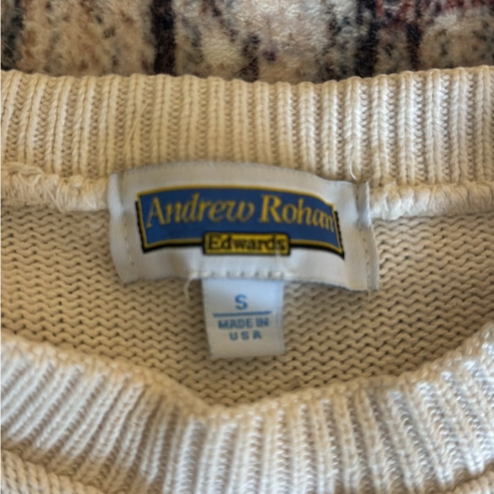 Men’s White Sweater 100% cotton - Picture 2 of 3